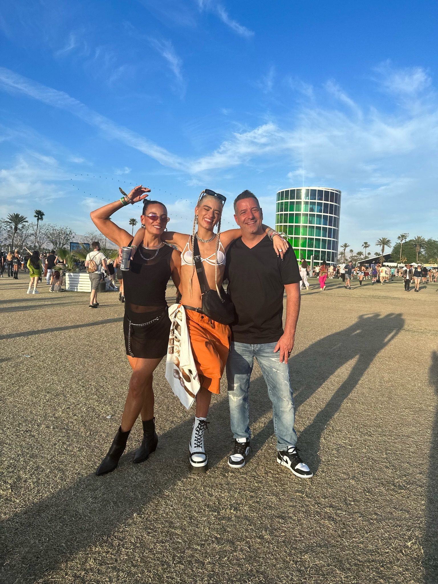Heidi, Dixie and Marc D'Amelio at Coachella